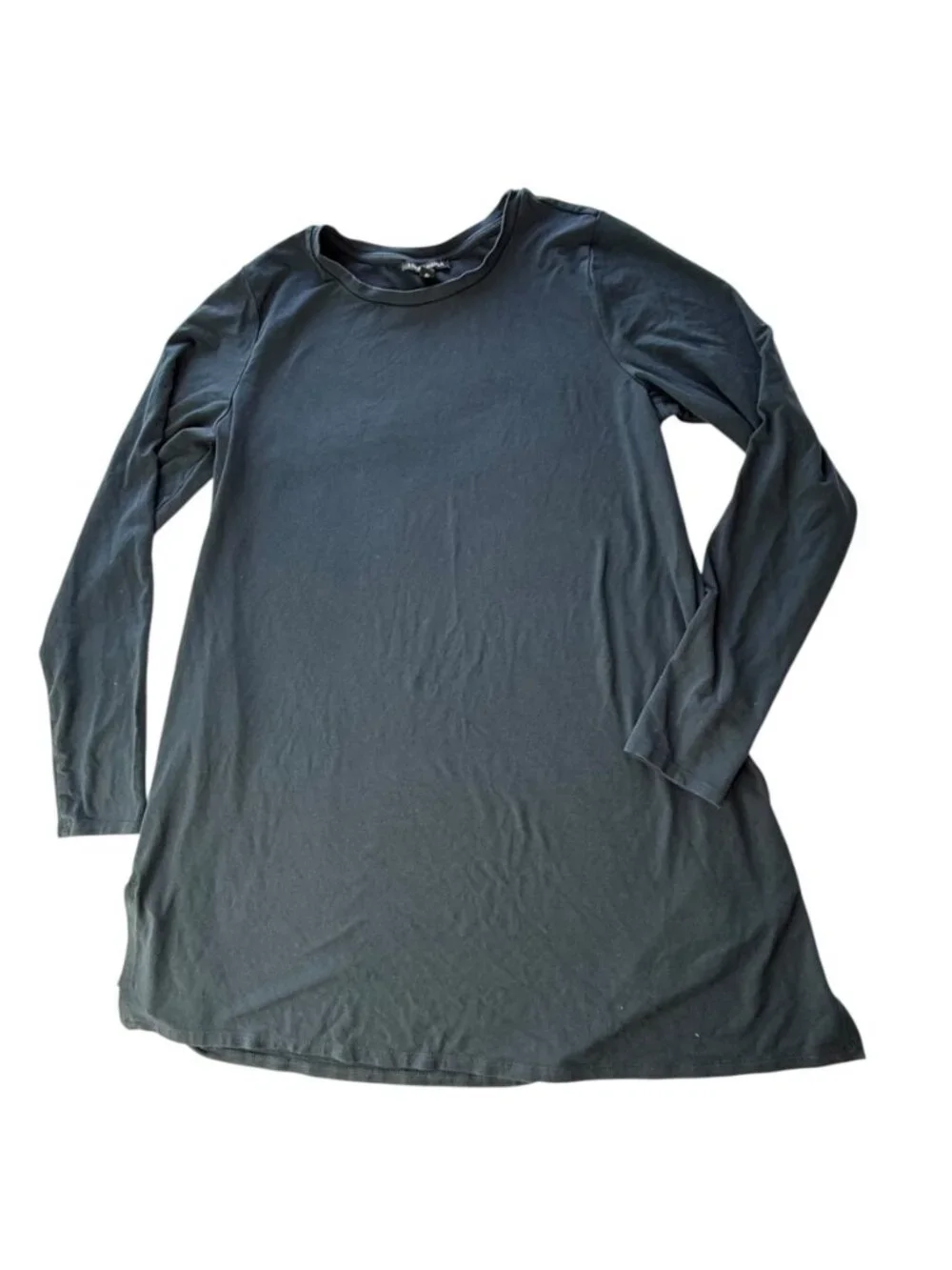 Eileen Fisher Long Sleeve Tunic Shirt Dress Sz women's M 92% Tencel 8% Elastane